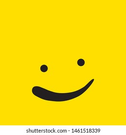 smile with a yellow background