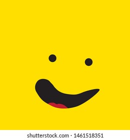 smile with a yellow background