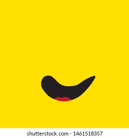 smile with a yellow background