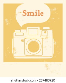 Smile - yellow background