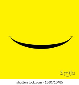 smile yellow background logo design vector