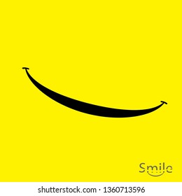 smile yellow background logo design vector