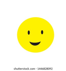 smile yellow background logo design vector