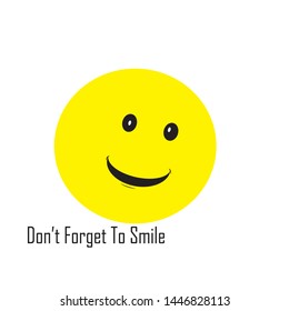 smile yellow background logo design vector