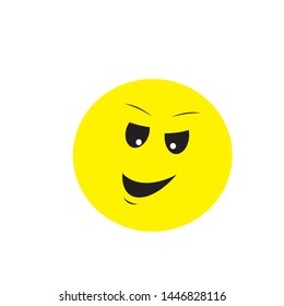 smile yellow background logo design vector
