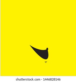smile yellow background logo design vector