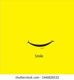 smile yellow background logo design vector