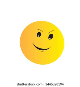 smile yellow background logo design vector