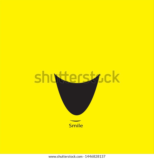 Smile Yellow Background Logo Design Vector Stock Vector (Royalty Free