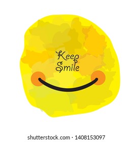
a smile with a yellow backgruound