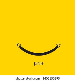 
a smile with a yellow backgruound