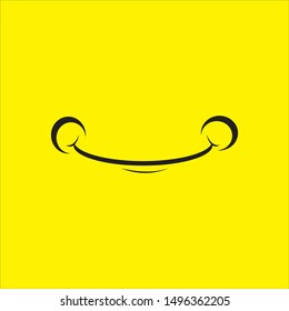 a smile with a yellow backgruound