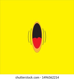 a smile with a yellow backgruound