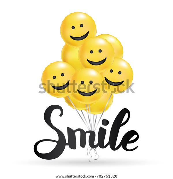 Smile yellow balloons\
background