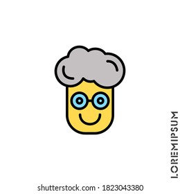Smile yellow boy, man icon. Happy, laughing, emotions icon. Simple vector expression of mood icons for ui and ux, website or mobile application. 