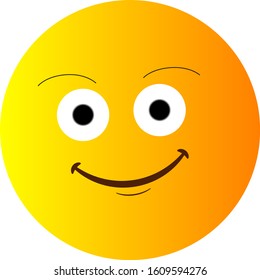Smile Yellow face Vector Happy vector yellow face. Vector illustration happy circle face. for website design, logo, app and ui. EPS10