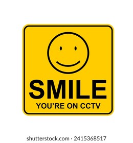 smile you're on cctv printable in vector