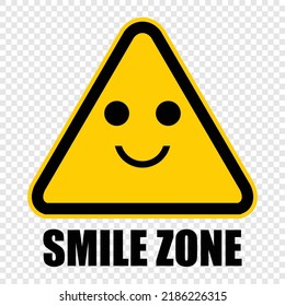 Smile Zone sign and sticker vector