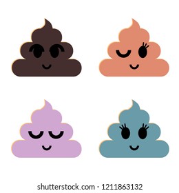 Smiled feces vector illustration