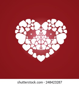 Smiled Heart Symbol. Original Vector design.