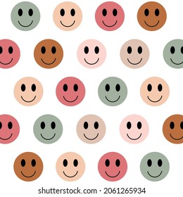 
Smile.Emoji with different emotions on a white background. Vector illustration