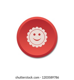 Smiler vector button, web design element