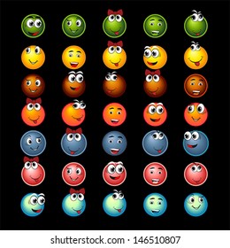 Smiles character set, vector