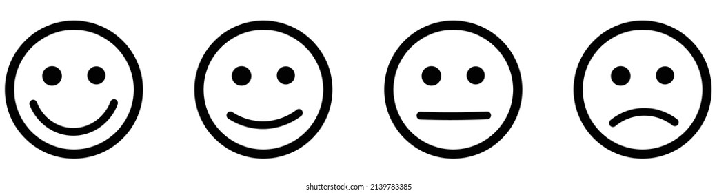 Smiles Emoji Circles Black White Stock Vector (royalty Free) 2139783385 