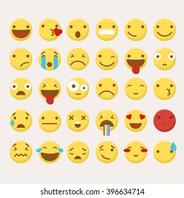 smiles Emotions set. vector illustration