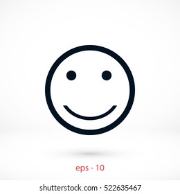 smiles icon vector, flat design best vector icon