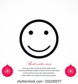 smiles icon vector, flat design best vector icon