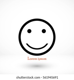 smiles icon vector, flat design best vector icon