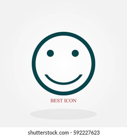 smiles icon vector, flat design best vector icon