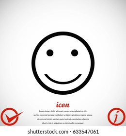 smiles icon vector, flat design best vector icon