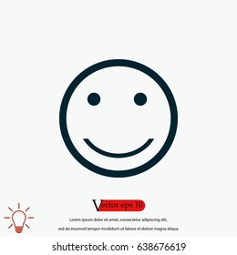 smiles icon vector, flat design best vector icon