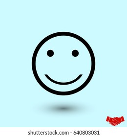 smiles icon vector, flat design best vector icon
