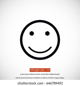 smiles icon vector, flat design best vector icon
