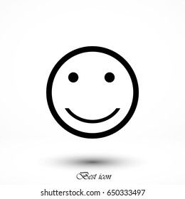 smiles icon vector, flat design best vector icon