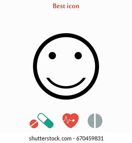smiles icon vector, flat design best vector icon