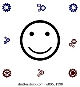 smiles icon vector, flat design best vector icon