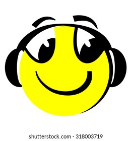 smiles icon,headphone,music