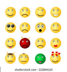 smiles on white background