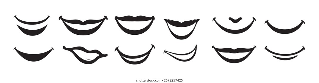 silhueta sorrisos branco vetor fundo