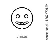 smiles vector line icon. Simple element illustration. smiles outline icon from user interface concept. Can be used for web and mobile