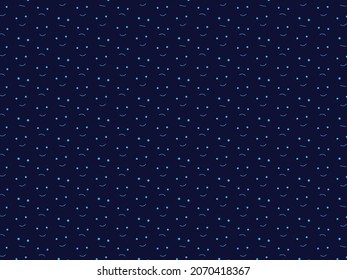 its smile,sad,normal face pattern design, endless seamless pattern