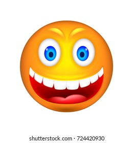 Smiley. 3D Vector Illustration.