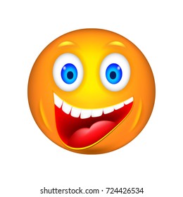 Smiley. 3D Vector Illustration.