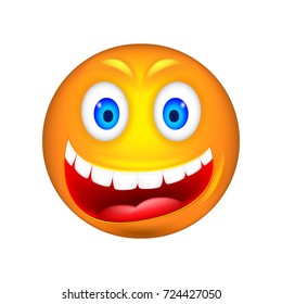 Smiley. 3D Vector Illustration.