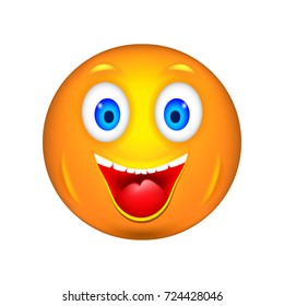 Smiley. 3D Vector Illustration.