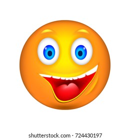 Smiley. 3D Vector Illustration.